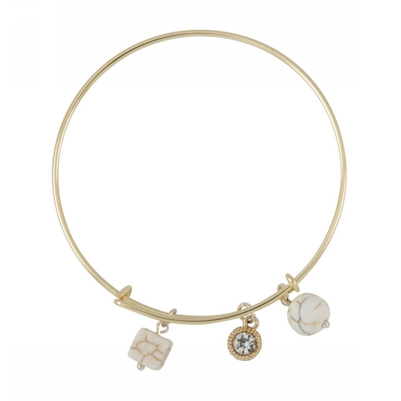 Kostibas 1512-822XL, Μεταλλικό, Στρας, Πέτρα, Εκρού 