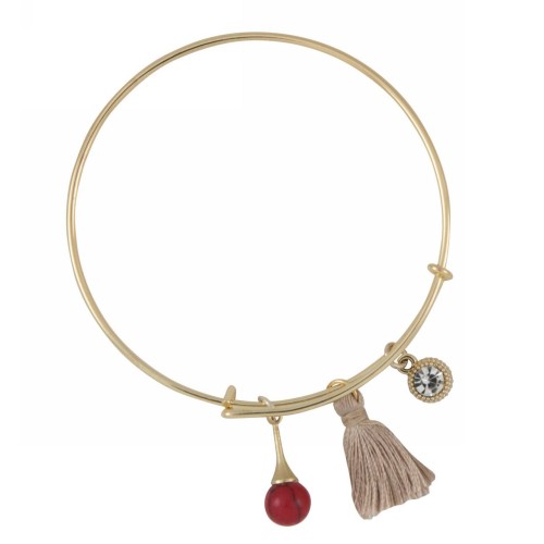 Kostibas 1512-821XE, Μεταλλικό, Στρας, Πέτρα, Εκρού 