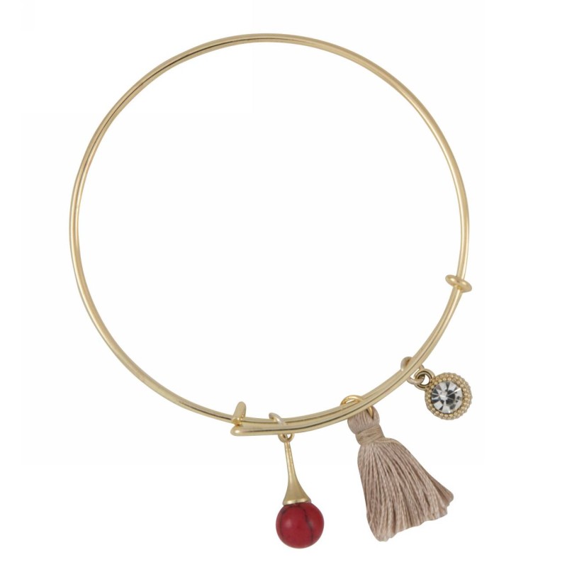 Kostibas 1512-821XE, Μεταλλικό, Στρας, Πέτρα, Εκρού 