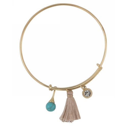 Kostibas 1512-821XD, Μεταλλικό, Στρας, Πέτρα, Τιρκουάζ 