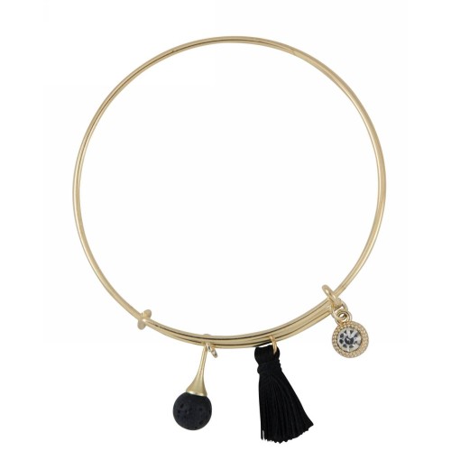 Kostibas 1512-821XA, Μεταλλικό, Στρας, Πέτρα, Μαύρο 