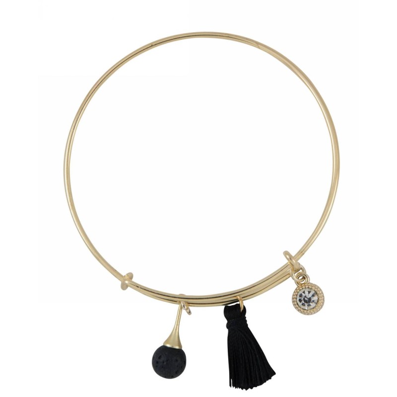 Kostibas 1512-821XA, Μεταλλικό, Στρας, Πέτρα, Μαύρο 