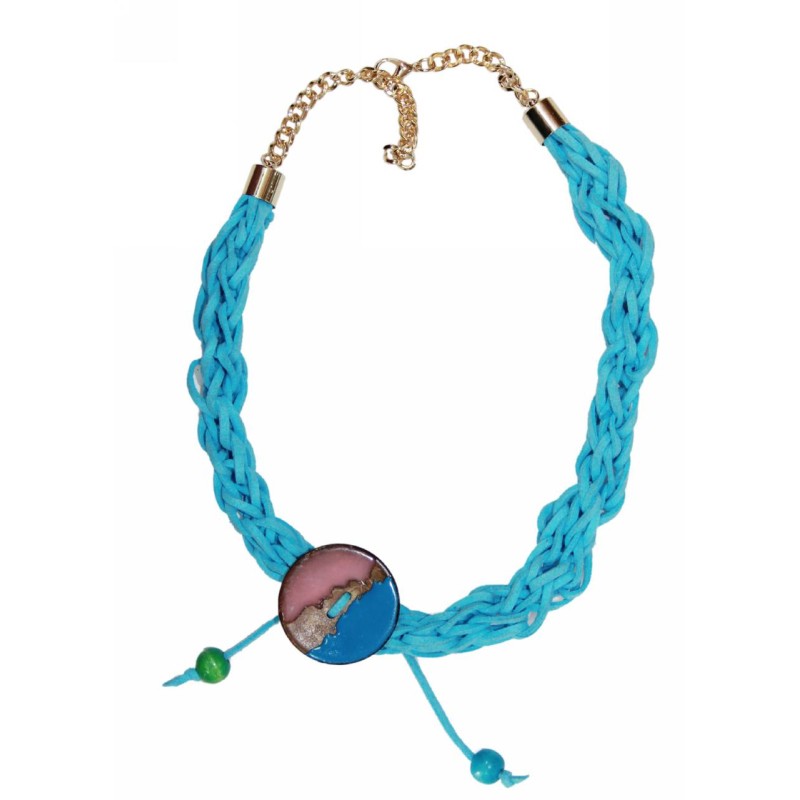 Kostibas 1089-501T, Σουέτ, Κουμπί, Τιρκουάζ