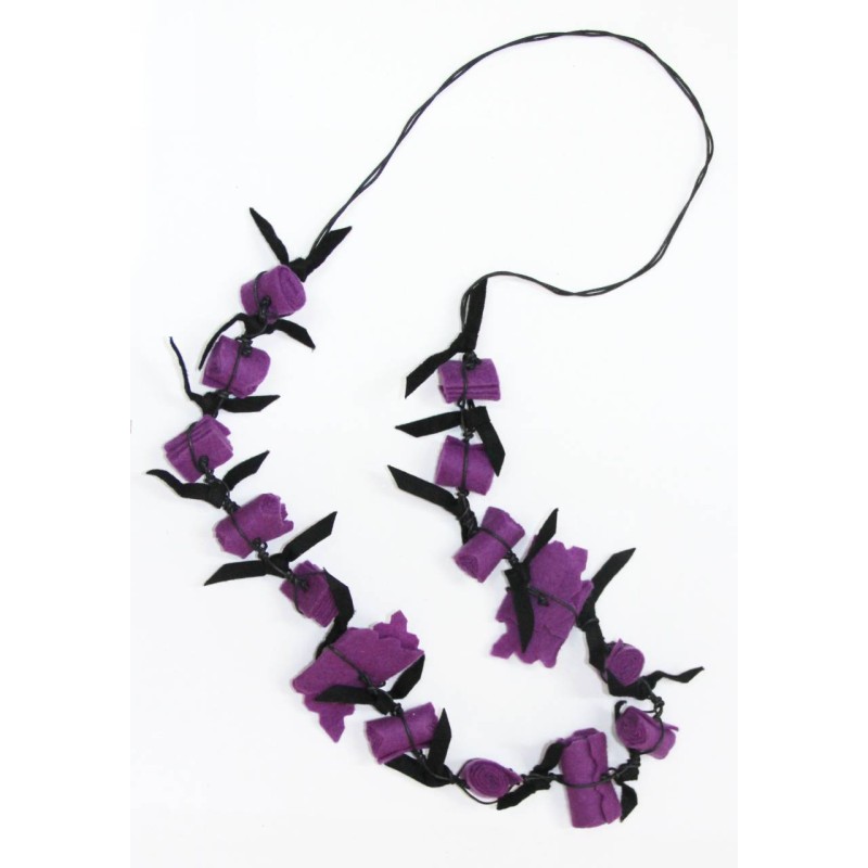 Kostibas 1071-200J, Κολιέ, Ύφασμα, Τσόχα, ΤΕ, Μωβ 