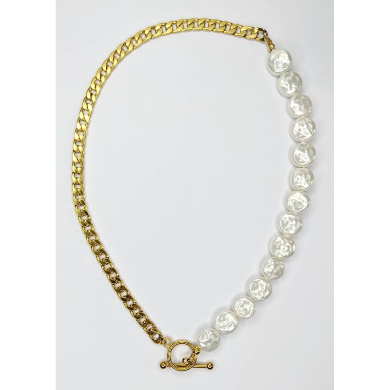 Kostibas 1013-919XL, Ατσάλι, Αλυσίδα, Πέρλα, Χρυσό 