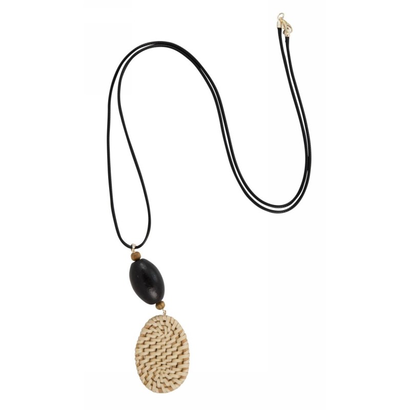 Kostibas 1018-805ME, Ψάθινο, Ξύλο, Μαύρο 