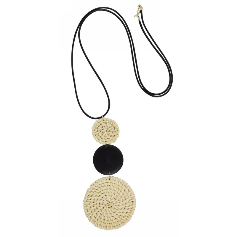 Kostibas 1018-803ME, Ψάθινο, Ξύλο, Μαύρο 