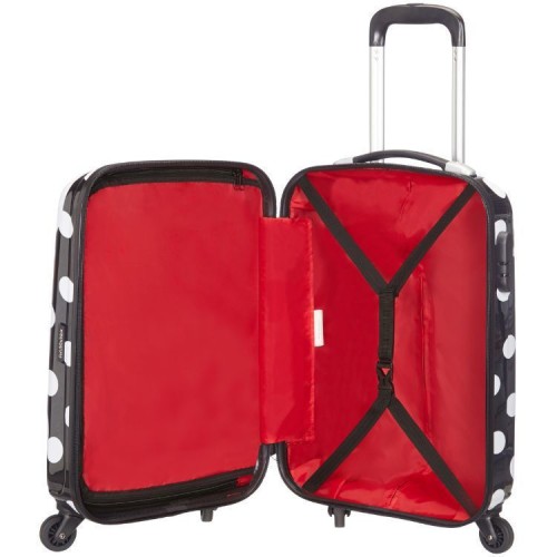 American Tourister 106497-4523 Disney Minnie Dots, Σκληρή, Μικρή/Καμπίνας 55cm, ATAN, Λευκό