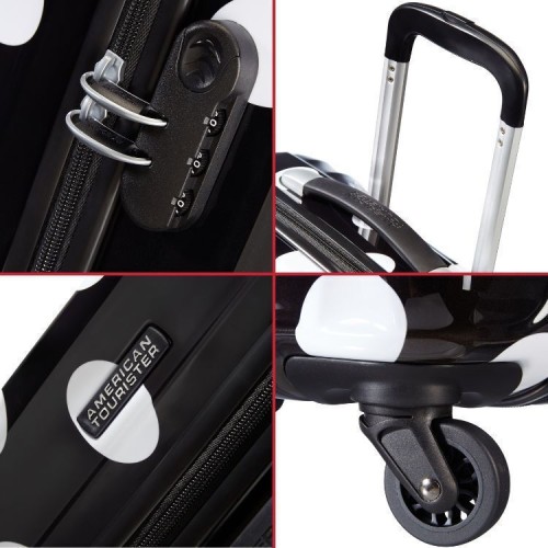 American Tourister 106497-4523 Disney Minnie Dots, Σκληρή, Μικρή/Καμπίνας 55cm, ATAN, Λευκό