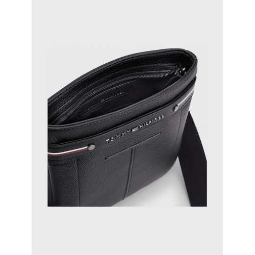Tommy Hilfiger am0am10937 bds, Τσαντάκι Χιαστί, Δερματίνη, Μαύρο