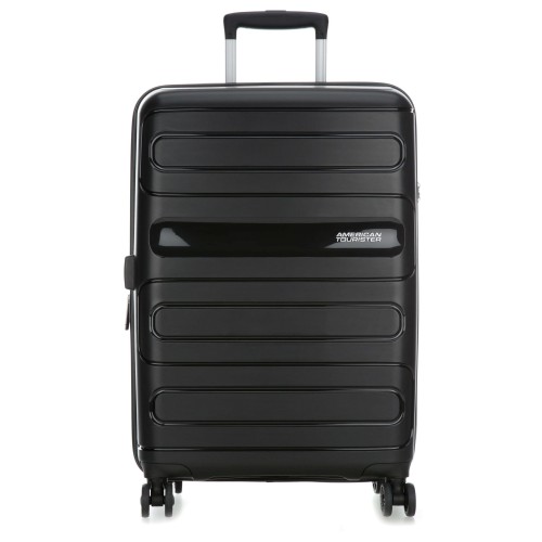 American Tourister 107527-1041 Sunside Spinner, Βαλίτσα Μεσαία, Σκληρή, ΑΤΑΝ, Μαύρο
