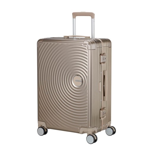 American Tourister 155710-1133 Soundbox Alu, Βαλίτσα Μεσαία, Αλουμίνιο, Μπρονζέ
