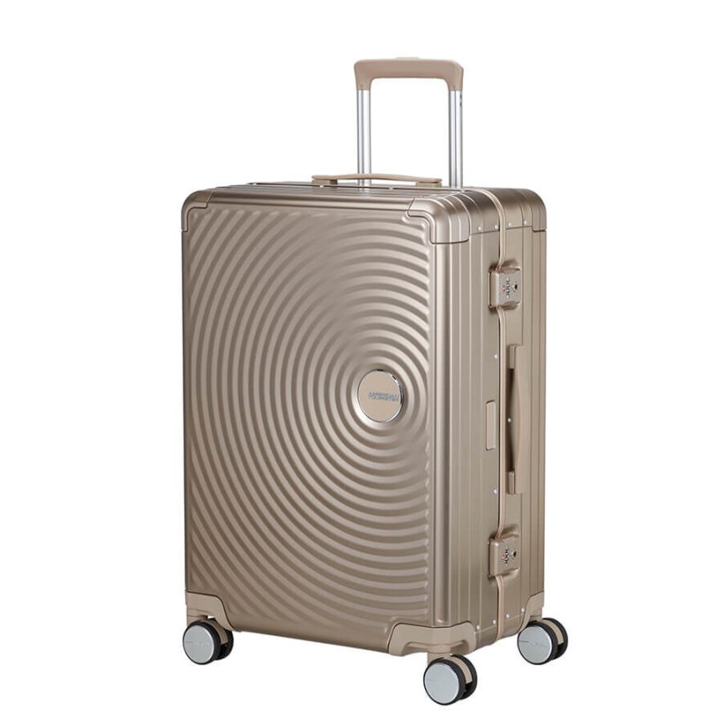 American Tourister 155710-1133 Soundbox Alu, Βαλίτσα Μεσαία, Αλουμίνιο, Μπρονζέ
