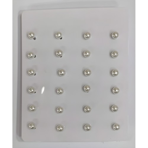 Kostibas 3013-965L4, Σκουλαρίκια, Ατσάλι, Με μοτίφ, Λευκό