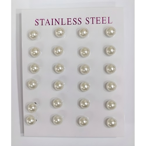 Kostibas 3013-965E6, Σκουλαρίκια, Ατσάλι, Με μοτίφ, ΤΕ, Μπεζ