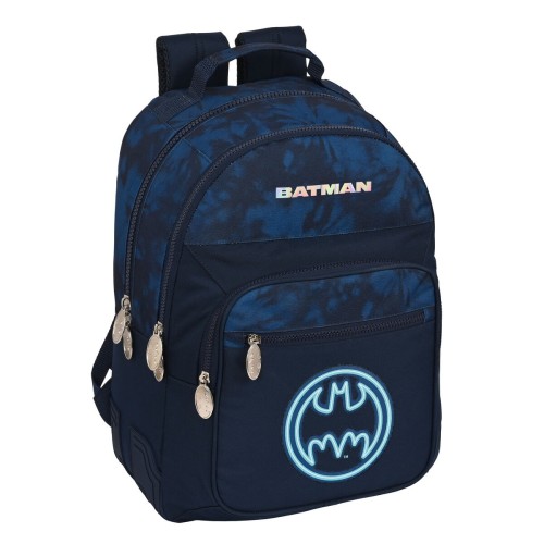 Safta 612304773 Batman, Σχολική Τσάντα Δίχωρη, Πολυεστέρας, Μπλε