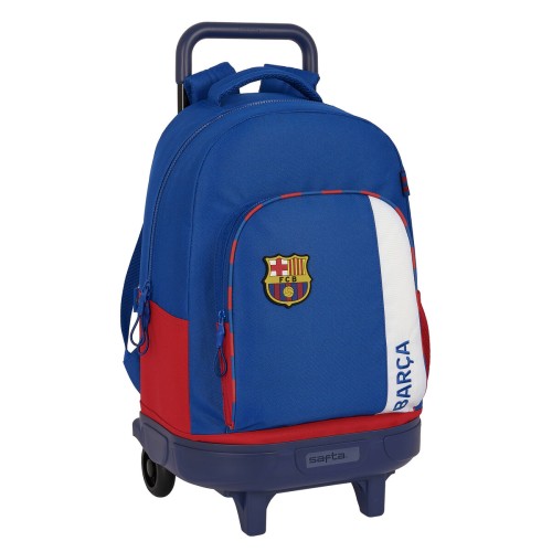 Safta 612326918 F.C. Barcelona, Σχολική Τσάντα Τροχήλατη, Πολυεστέρας, Μπλε