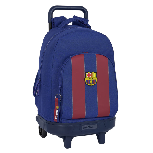 Safta 612329918 F.C. Barcelona, Σχολική Τσάντα Τροχήλατη, Πολυεστέρας, Μπλε