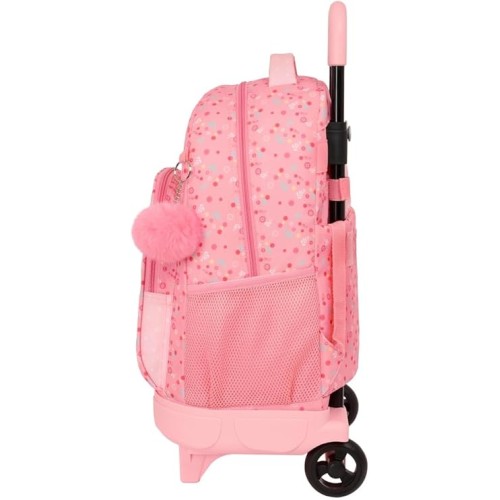 Safta 612518918 Moos Passion, Σχολική Τσάντα Τροχήλατη, Πολυεστέρας, Ροζ