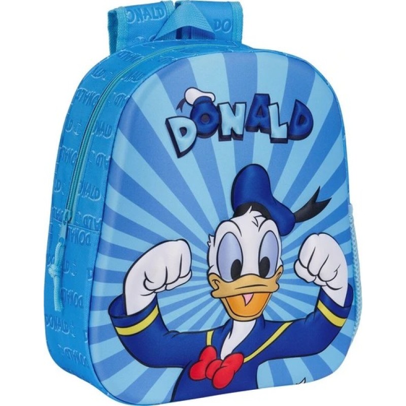 Safta 622455890 Donald Duck, Σχολική Τσάντα Νηπιαγωγείου, Πολυεστέρας, Γαλάζιο