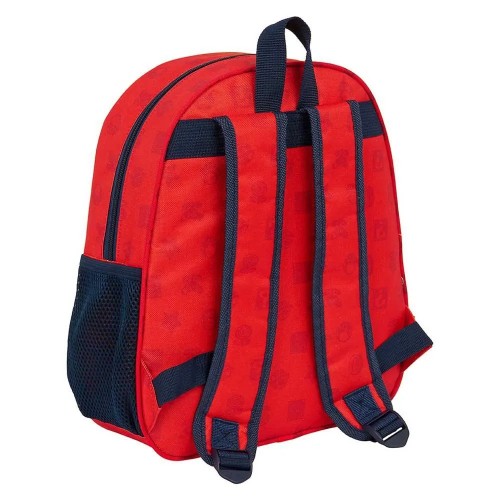 Safta 622477890 Super Mario, Σχολική Τσάντα Νηπιαγωγείου, Πολυεστέρας, Κόκκινο