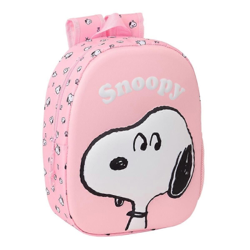 Safta 622544890 Snoopy, Σχολική Τσάντα Νηπιαγωγείου, Πολυεστέρας, Ροζ