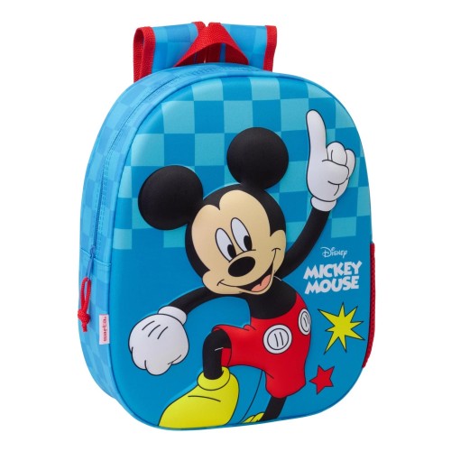 Safta 622550890 Mickey Mouse, Σχολική Τσάντα Νηπιαγωγείου, Πολυεστέρας, Γαλάζιο