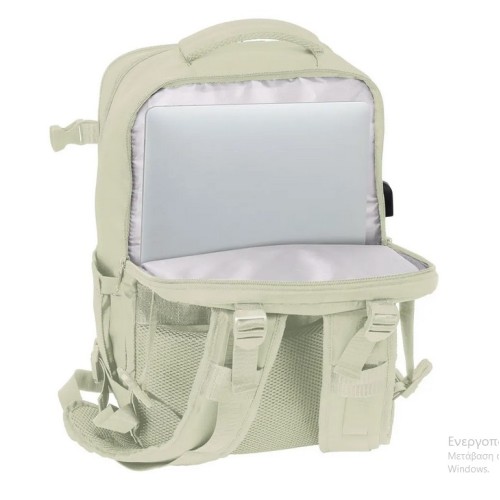 Safta 622598834, Σακίδιο Πλάτης, Laptop, Πολυεστέρας, Λευκό