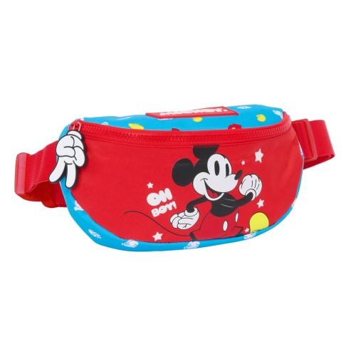 Safta 812333911 Mickey Mouse "Oh Boy", Τσαντάκι Μέσης, Ύφασμα, Γαλάζιο
