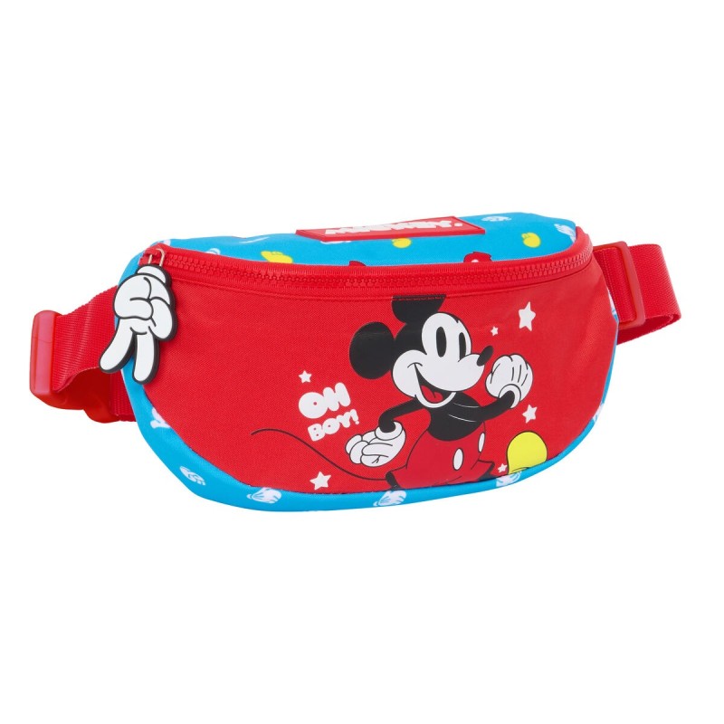 Safta 812333911 Mickey Mouse "Oh Boy", Τσαντάκι Μέσης, Ύφασμα, Γαλάζιο