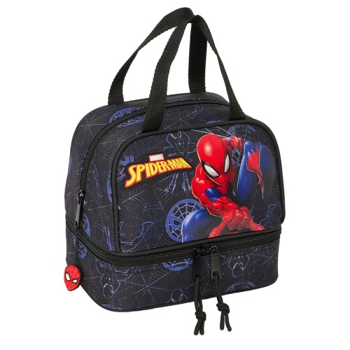 Safta 812543040 Spiderman, Τσαντάκι Φαγητού, Πολυεστέρας, Μαύρο