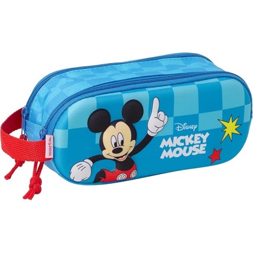 Safta 822550512 Mickey Mouse, Κασετίνα, Ύφασμα, Γαλάζιο