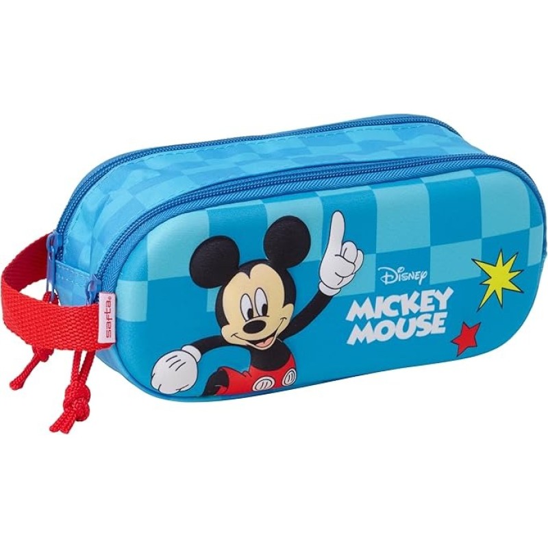 Safta 822550512 Mickey Mouse, Κασετίνα, Ύφασμα, Γαλάζιο