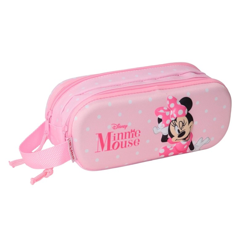 Safta 822551512 Minnie Mouse, Κασετίνα, Ύφασμα, Ροζ