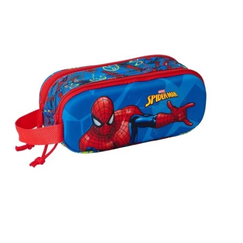 Safta 822565512 Marvel Spiderman, Κασετίνα, Ύφασμα, Μπλε