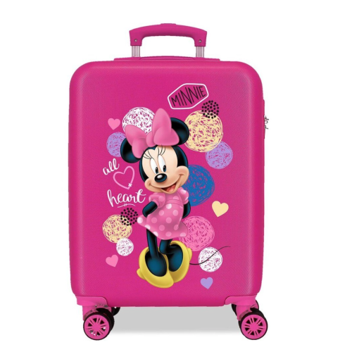 JoummaBags 8435578315287 Disney Minnie Mouse, Βαλίτσα Μικρή/Καμπίνας, Σκληρή, ΑΤΑΝ, Φούξια