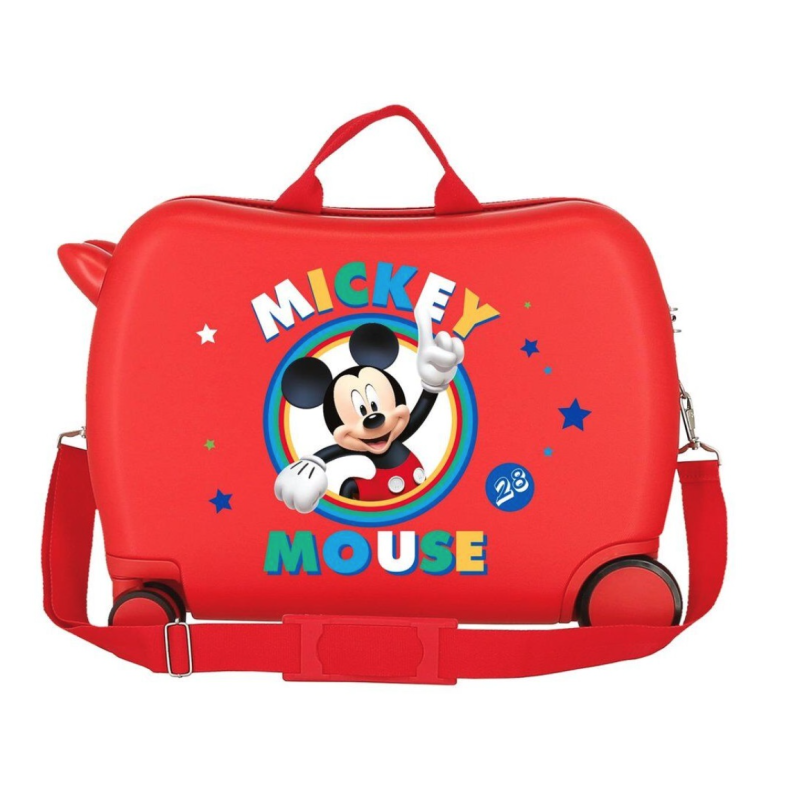 JoummaBags 8435578315379 Disney Mickey Mouse, Βαλίτσα Μικρή/Καμπίνας, Σκληρή, ΑΤΑΝ, Κόκκινο