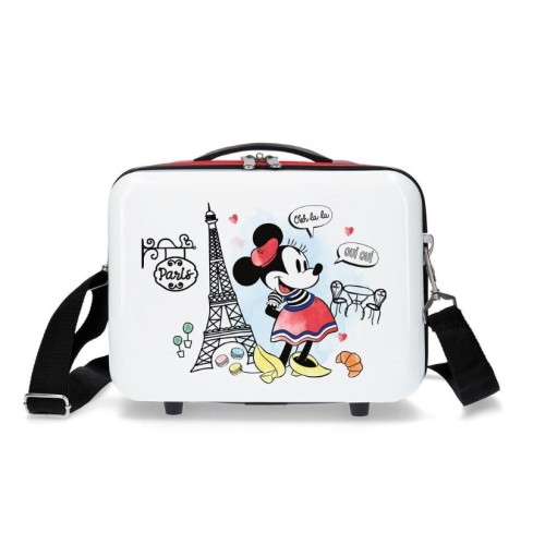 JoummaBags 8435578324975 Minnie Mouse Paris, Νεσεσέρ, Σκληρό, ΑΤΑΝ, Κ΄οκκινο-Λευκό