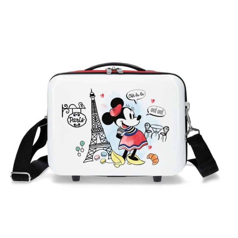 JoummaBags 8435578324975 Minnie Mouse Paris, Νεσεσέρ, Σκληρό, ΑΤΑΝ, Κ΄οκκινο-Λευκό