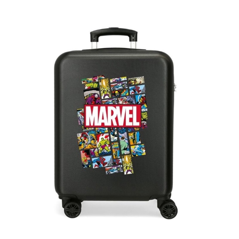 JoummaBags 8435578328232 Marvel Comic, Βαλίτσα Μικρή-Καμπίνας, Σκληρή, ΑΤΑΝ, Μαύρο