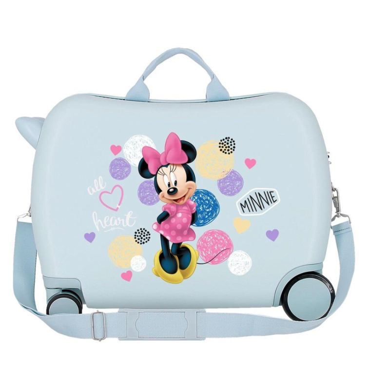 JoummaBags 8435578350073 Disney Minnie Mouse, Βαλίτσα Μικρή/Καμπίνας, Σκληρή, ΑΤΑΝ, Γαλάζιο