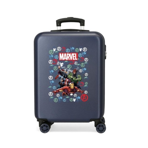 JoummaBags 8435578371160 Marvel Avengers Comic , Βαλίτσα Μικρή-Καμπίνας, Σκληρή, ΑΤΑΝ, Μπλε