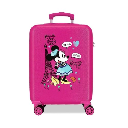JoummaBags 8435578377384 Minnie Paris, Βαλίτσα Μικρή-Καμπίνας, Σκληρή, ΑΤΑΝ, Φούξια