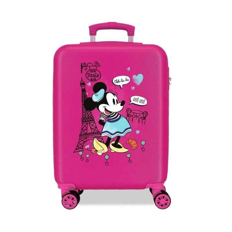 JoummaBags 8435578377384 Minnie Paris, Βαλίτσα Μικρή-Καμπίνας, Σκληρή, ΑΤΑΝ, Φούξια