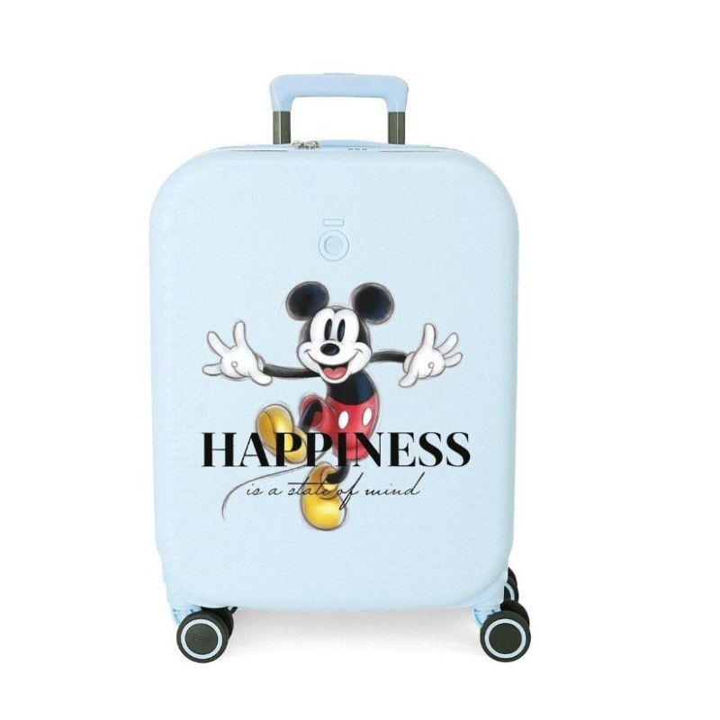 JoummaBags 8435692732847 Mickey Happiness, Βαλίτσα Μικρή-Καμπίνας, Σκληρή, ΑΤΑΝ, Γαλάζιο