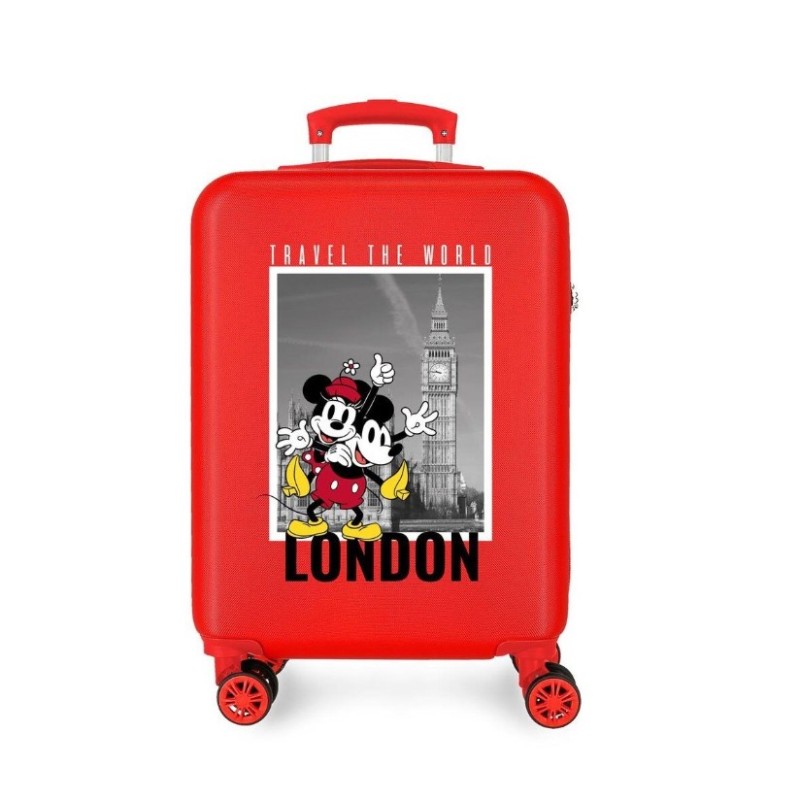JoummaBags 8435692734193 Mickey Minnie Mouse London, Βαλίτσα Μικρή-Καμπίνας, Σκληρή, ΑΤΑΝ, Κόκκινο
