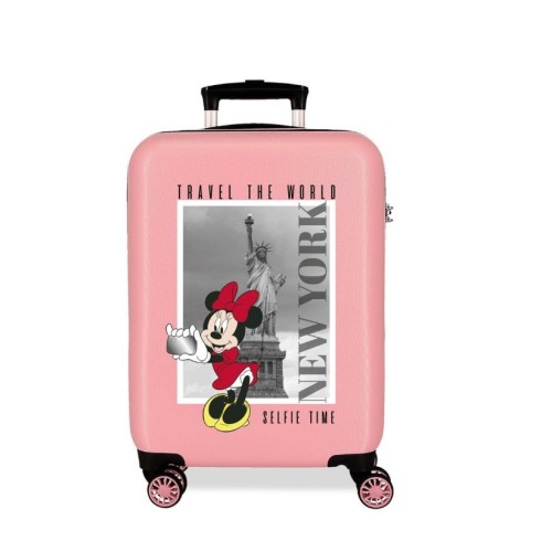 JoummaBags 8435692734209 Minnie Mouse New York, Βαλίτσα Μικρή-Καμπίνας, Σκληρή, ΑΤΑΝ, Ροζ