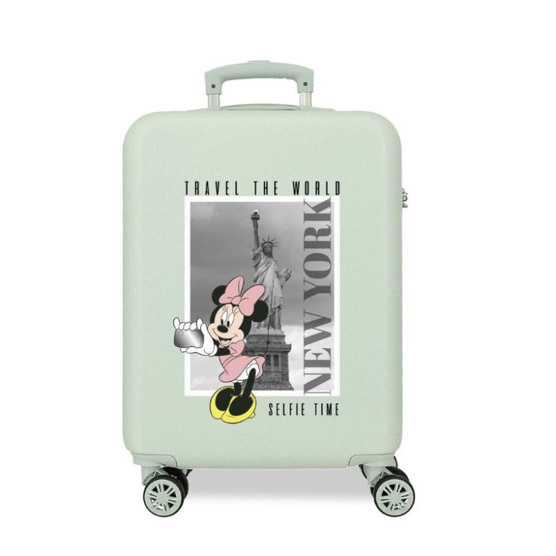 JoummaBags 8435692734216 Minnie Mouse New York, Βαλίτσα Μικρή-Καμπίνας, Σκληρή, ΑΤΑΝ, Πράσινο
