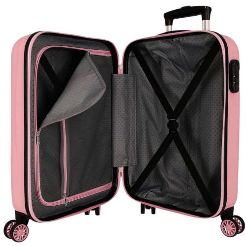 JoummaBags 8435692735114 Minnie Mouse Nature, Βαλίτσα Μικρή-Καμπίνας, Σκληρή, ΑΤΑΝ, Ροζ