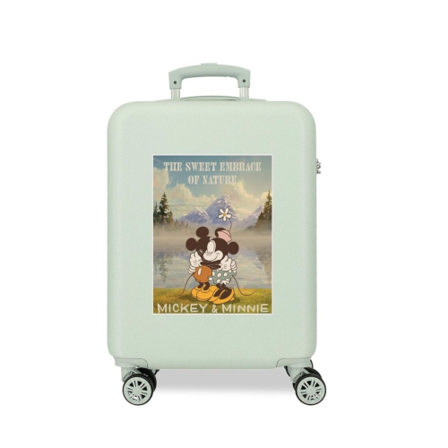 JoummaBags 8435692735121 Mickey Minnie Mouse Nature, Βαλίτσα Μικρή/Καμπίνας, Σκληρή, ΑΤΑΝ, Πράσινο